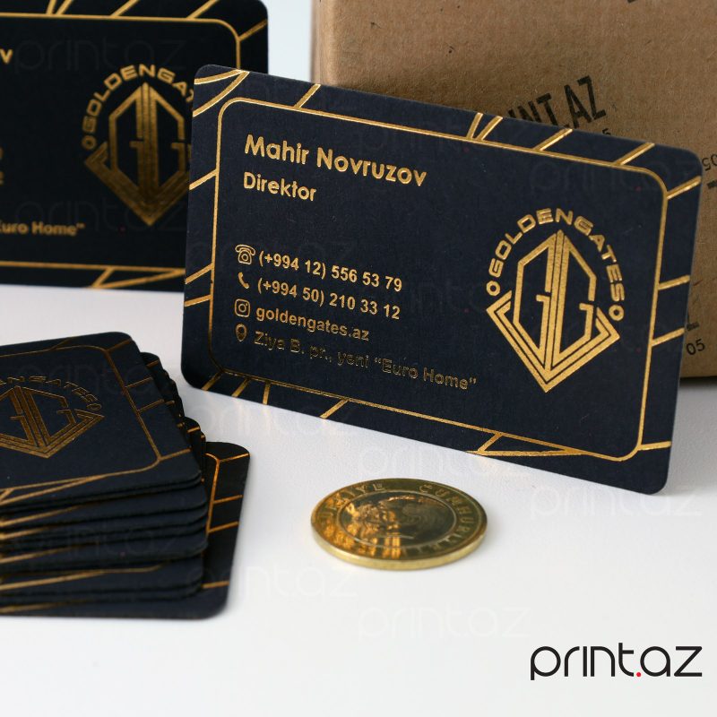 Golden Gates — gold foil on black board