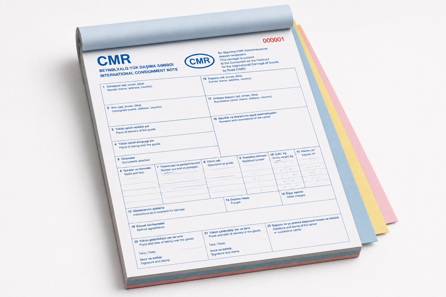 CMR international freight document