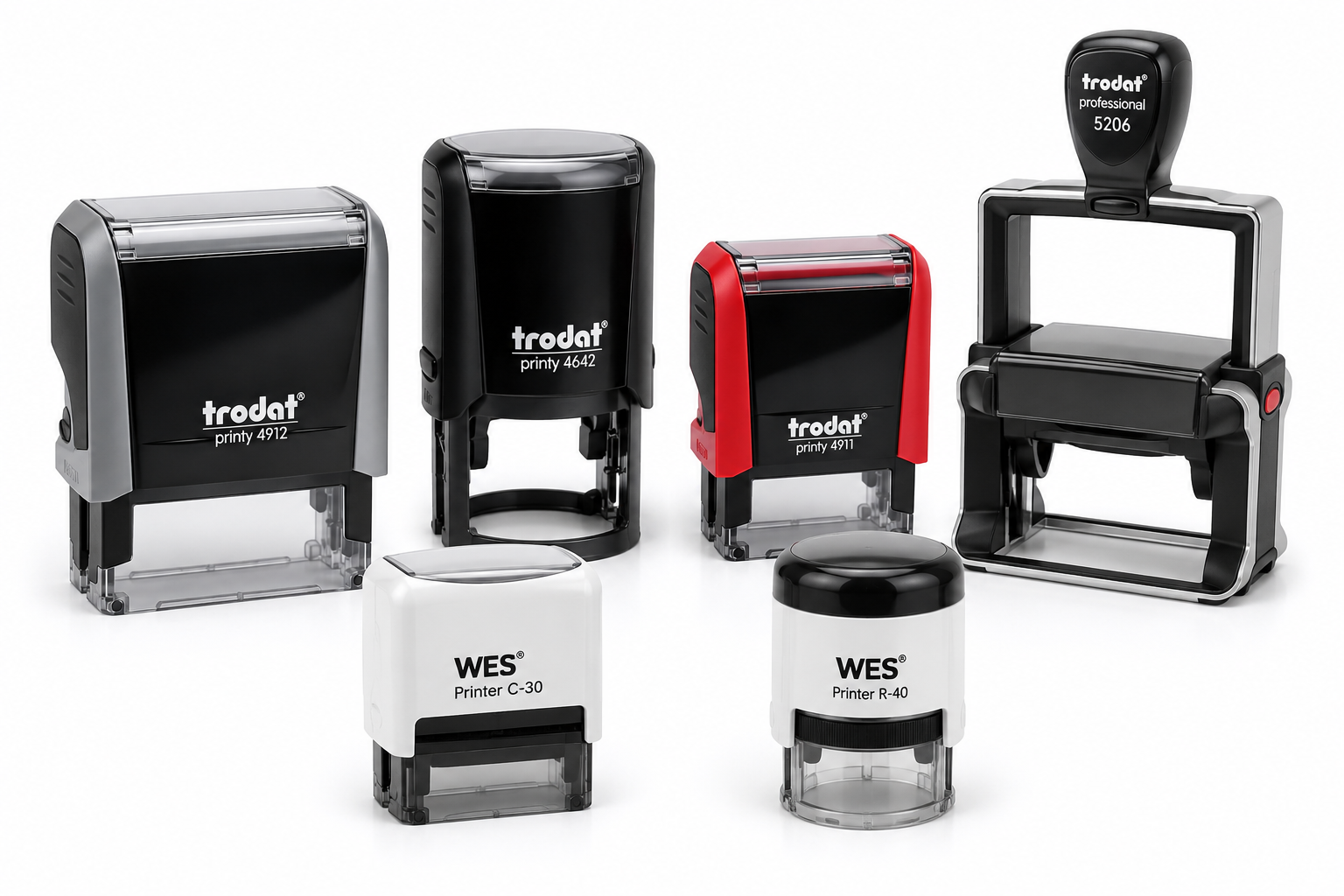 Self-inking seals and stamps